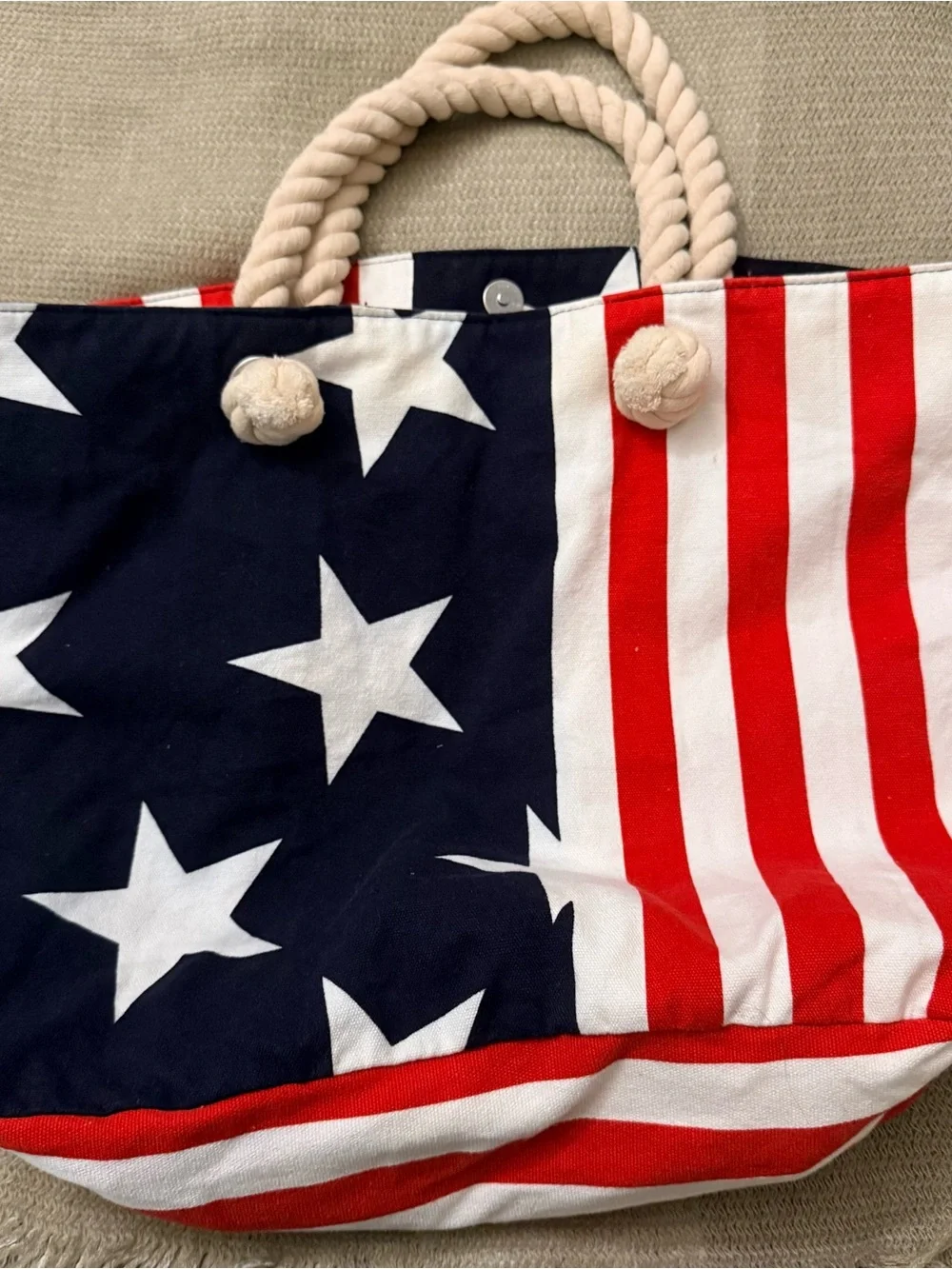 Old Navy Red, White & Blue Star Stripe Tote